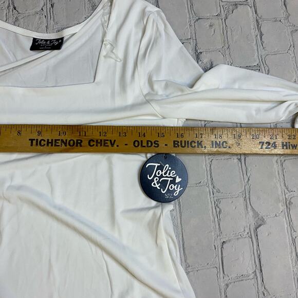 Women Bodysuits Jumpsuit white Square Long Sleeve stretch Bodycon panties button - Picture 6 of 8